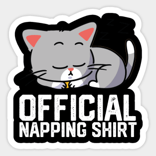 officiall napping shirt Sticker